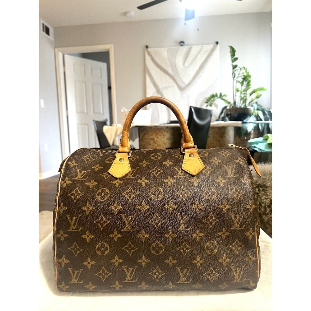 Authentic Louis Vuitton Monogram Speedy 30 Vintage 1997 SP0987 Top Handle Bag - Picture 2 of 15